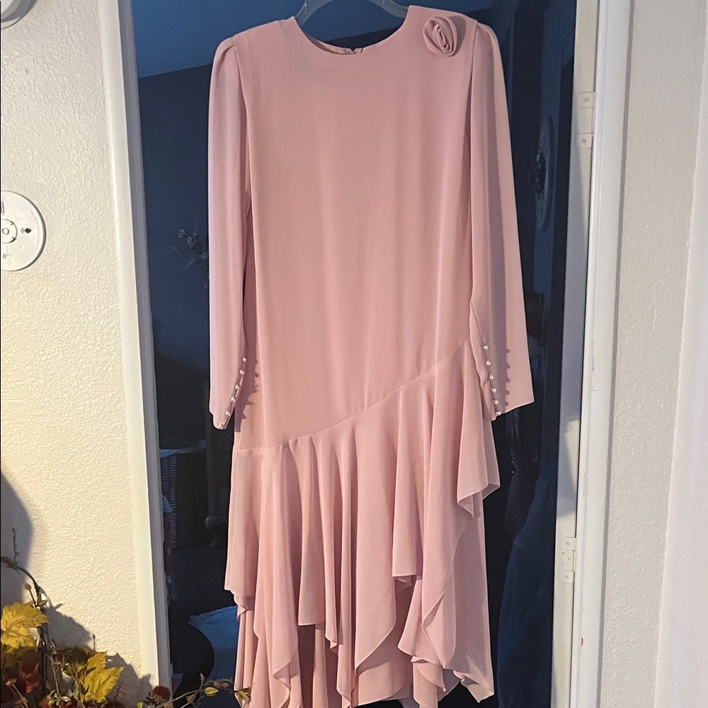 Vintage Ursula of Switzerland Soft Pink Asymmetrical Dress